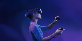 Das im Oktober 2022 vorgestellte neue Virtual Reality Headset von Meta | Bild: picture alliance / Cover Images | Meta/Cover Images