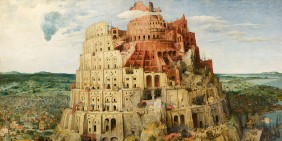 Pieter Bruegel der Ältere: „Der Turmbau zu Babel“, 1563, Kunsthistorisches Museum Wien (Ausschnitt)